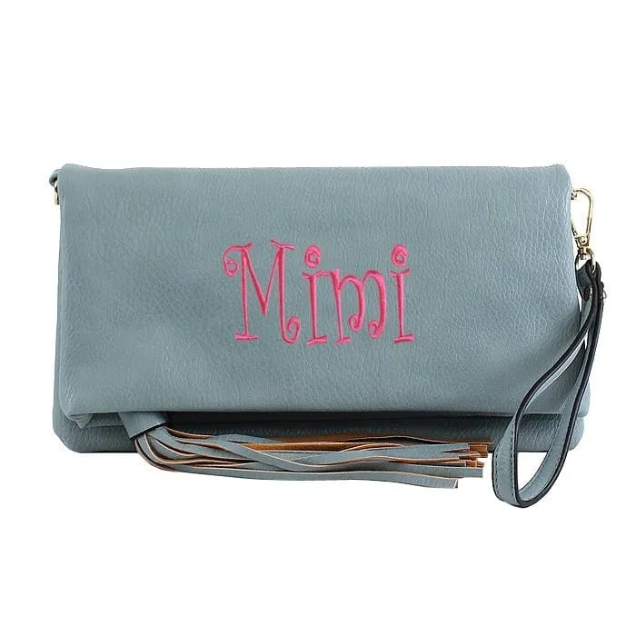 M1772 Flapover Clutch/Crossbody With Tassel