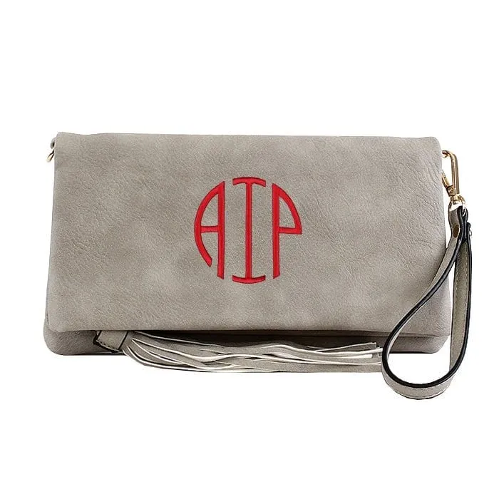 M1772 Flapover Clutch/Crossbody With Tassel