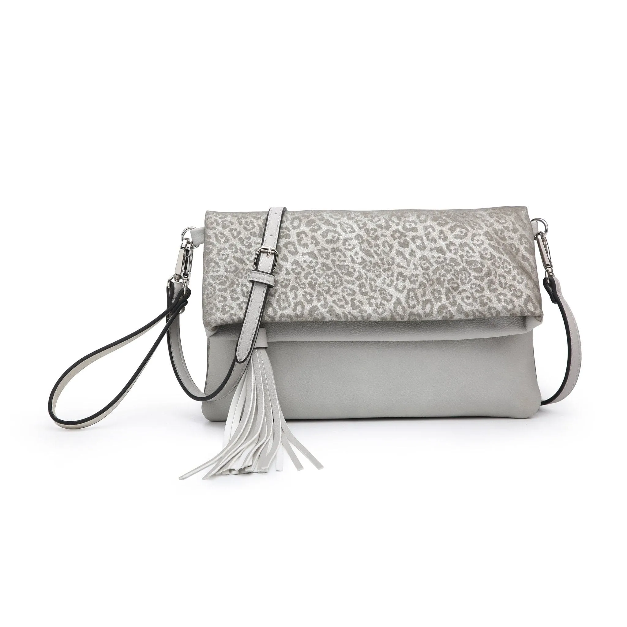 M1772 Flapover Clutch/Crossbody With Tassel