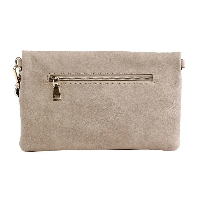 M1772 Flapover Clutch/Crossbody With Tassel