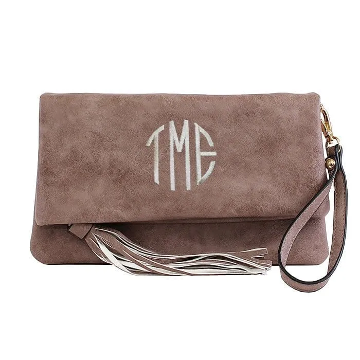 M1772 Flapover Clutch/Crossbody With Tassel