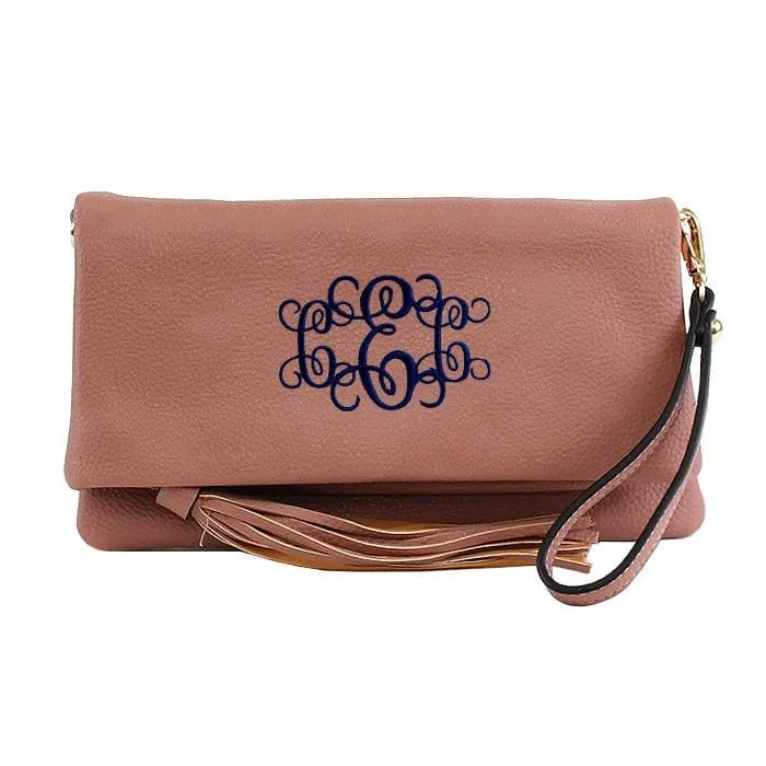 M1772 Flapover Clutch/Crossbody With Tassel