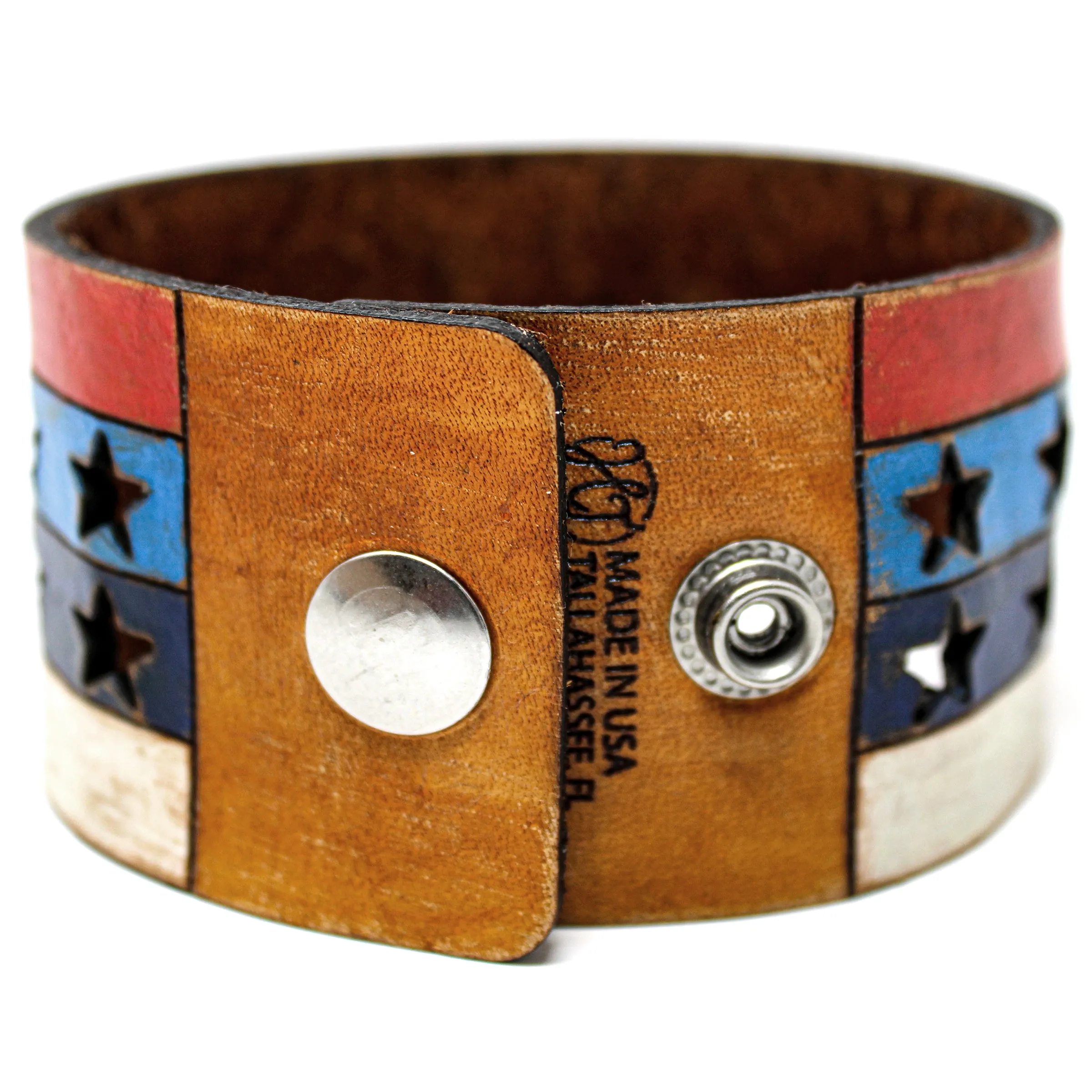 Men's Leather Wristband - Freedom Eagle