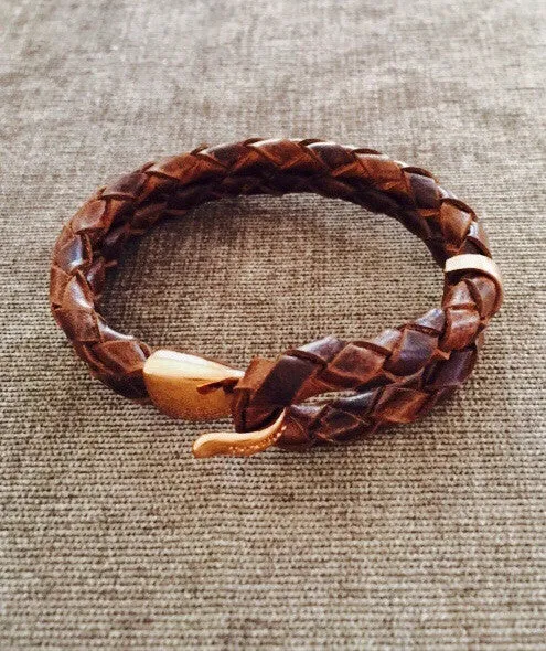 Miansai | Beacon Leather Bracelet Rose Plated