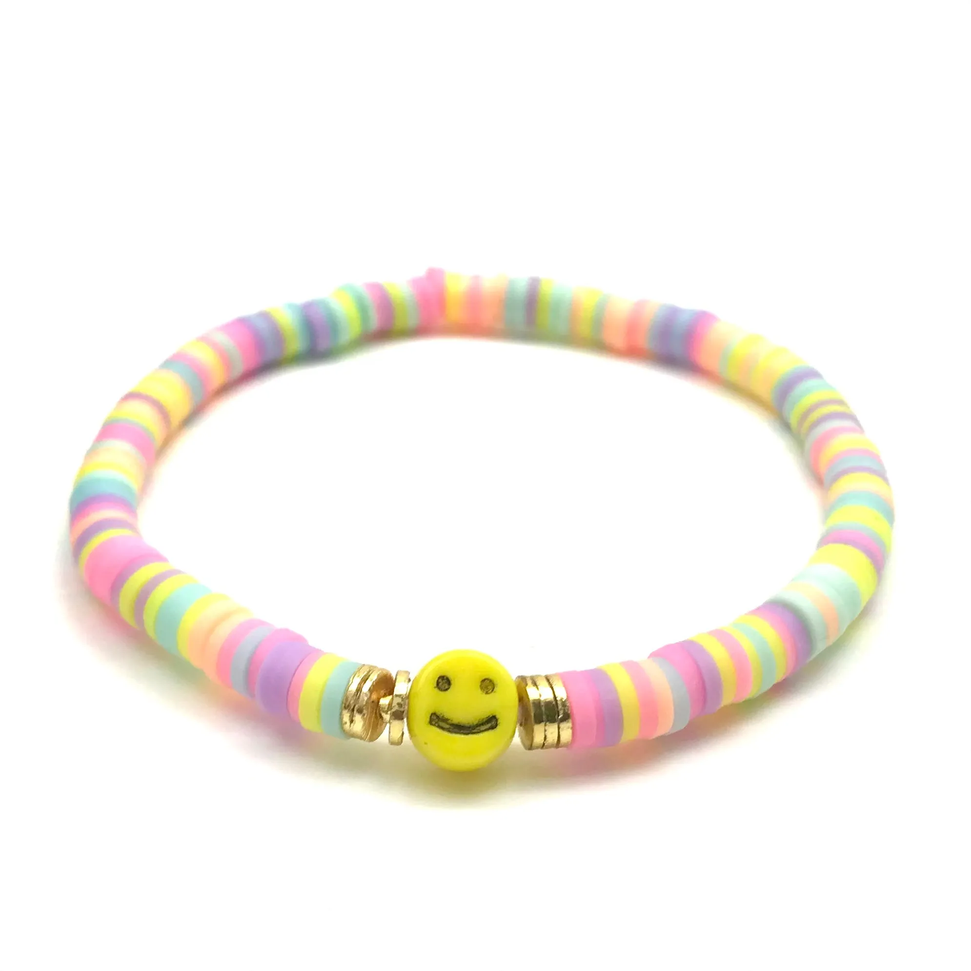 MINI STRIPE SMILEY FACE HEISHI BRACELET