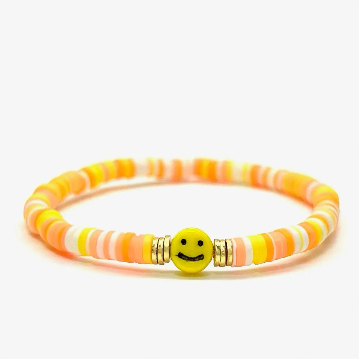 MINI STRIPE SMILEY FACE HEISHI BRACELET