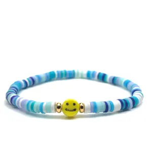 MINI STRIPE SMILEY FACE HEISHI BRACELET