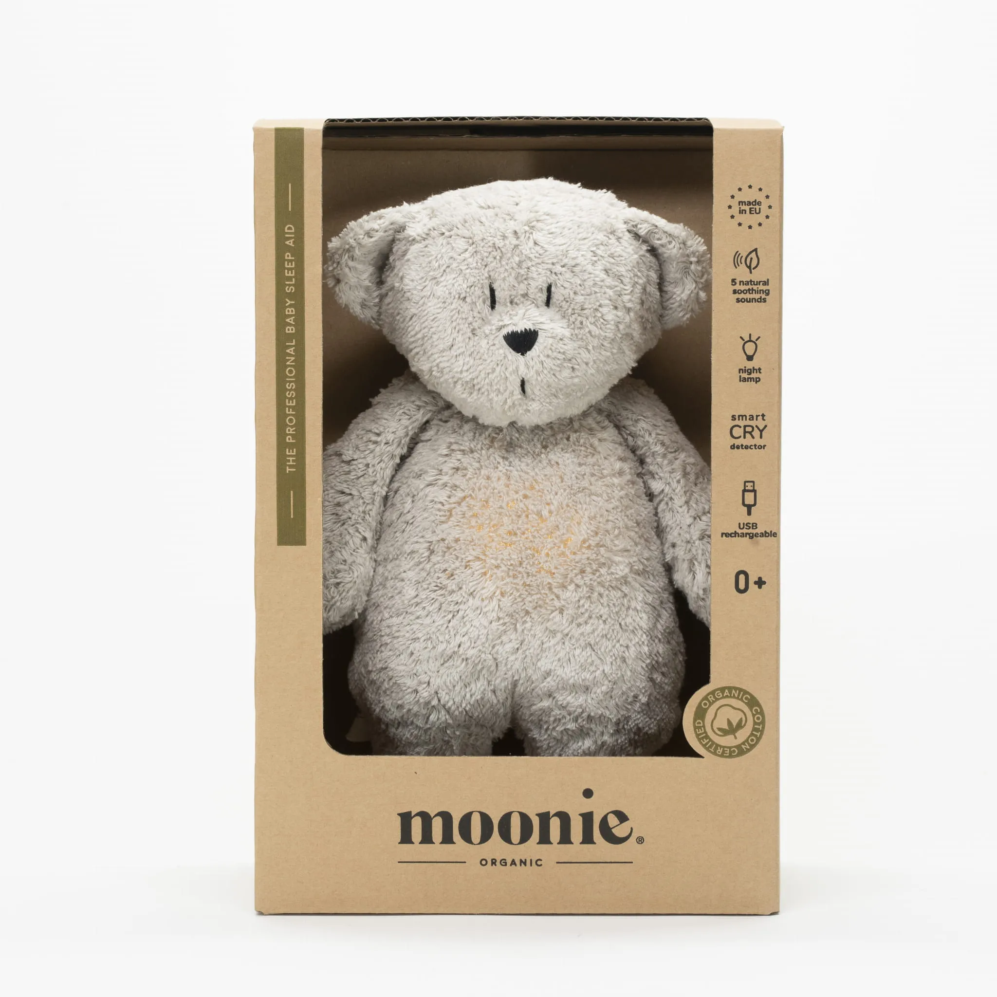 Moonie - Ourson Biologique - Gris||Moonie - Organic Teddy Bear - Grey