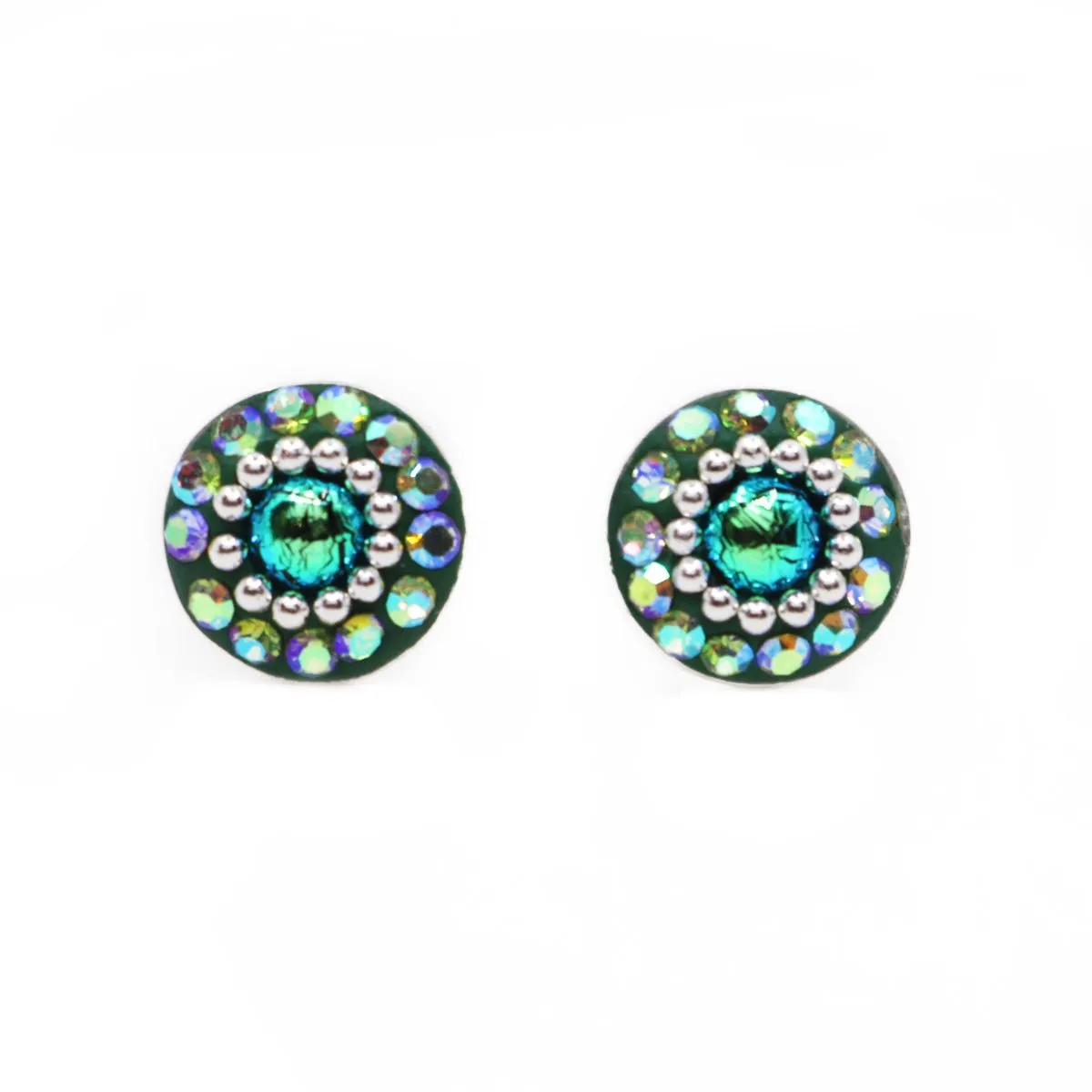 Mosaic Crystal Stud Earrings