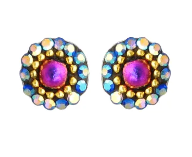 Mosaic Crystal Stud Earrings