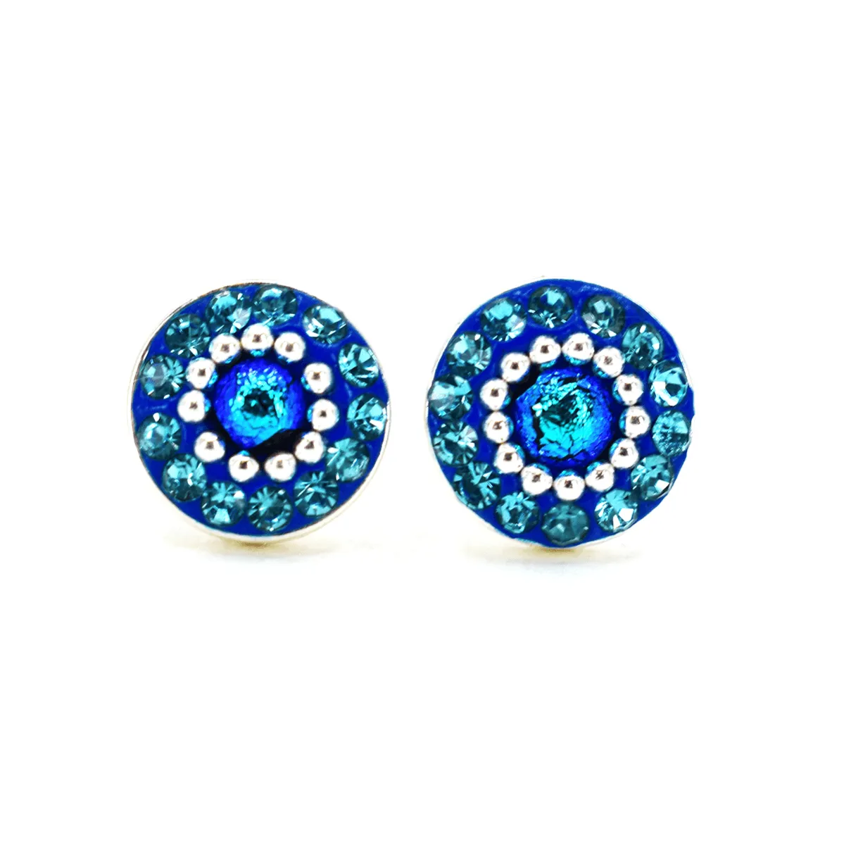 Mosaic Crystal Stud Earrings