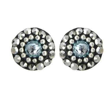 Mosaic Crystal Stud Earrings