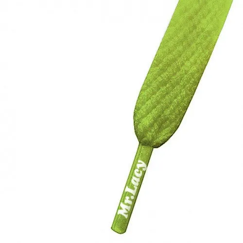 Mr Lacy Apple Green Flatties Shoelaces