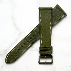 OLIVE GREEN BOX CALF STANDARD STRAP