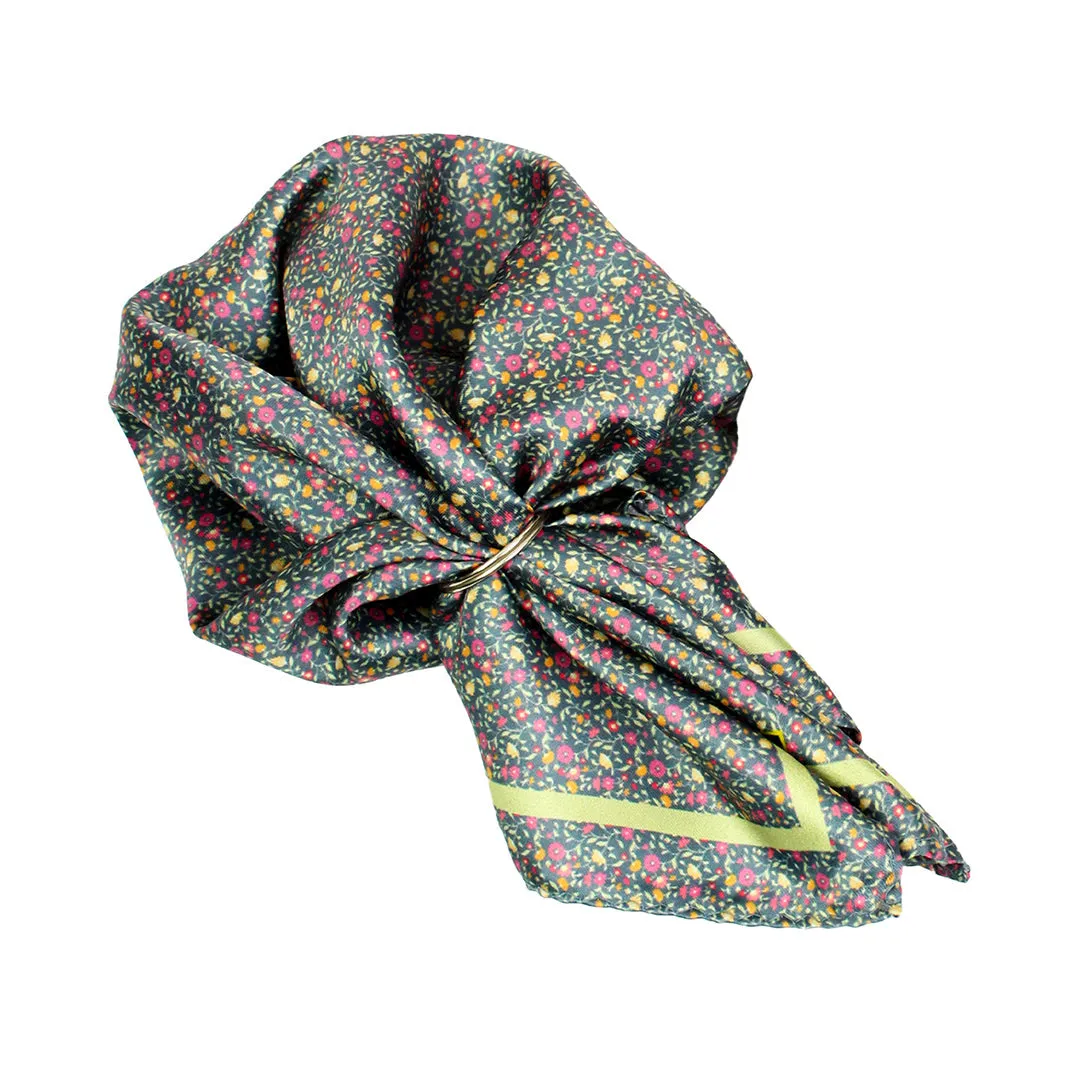 Peluche Garden Bloom Multicolor Broad Neck Tie & Pocket Square Set for Men