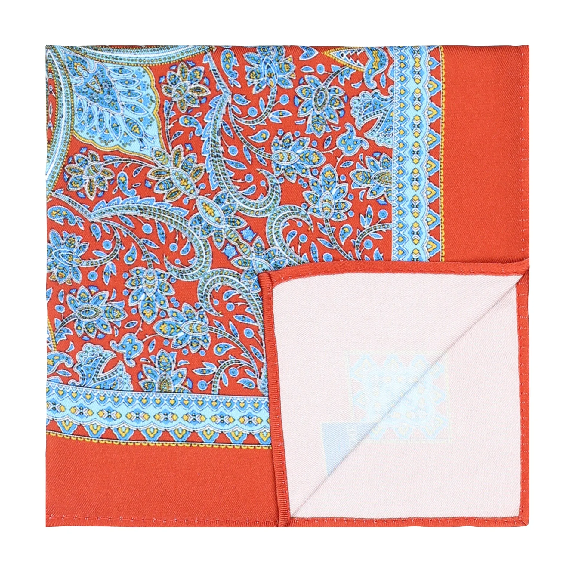 Peluche Paisley With Floral Pattern Pocket Square For Men