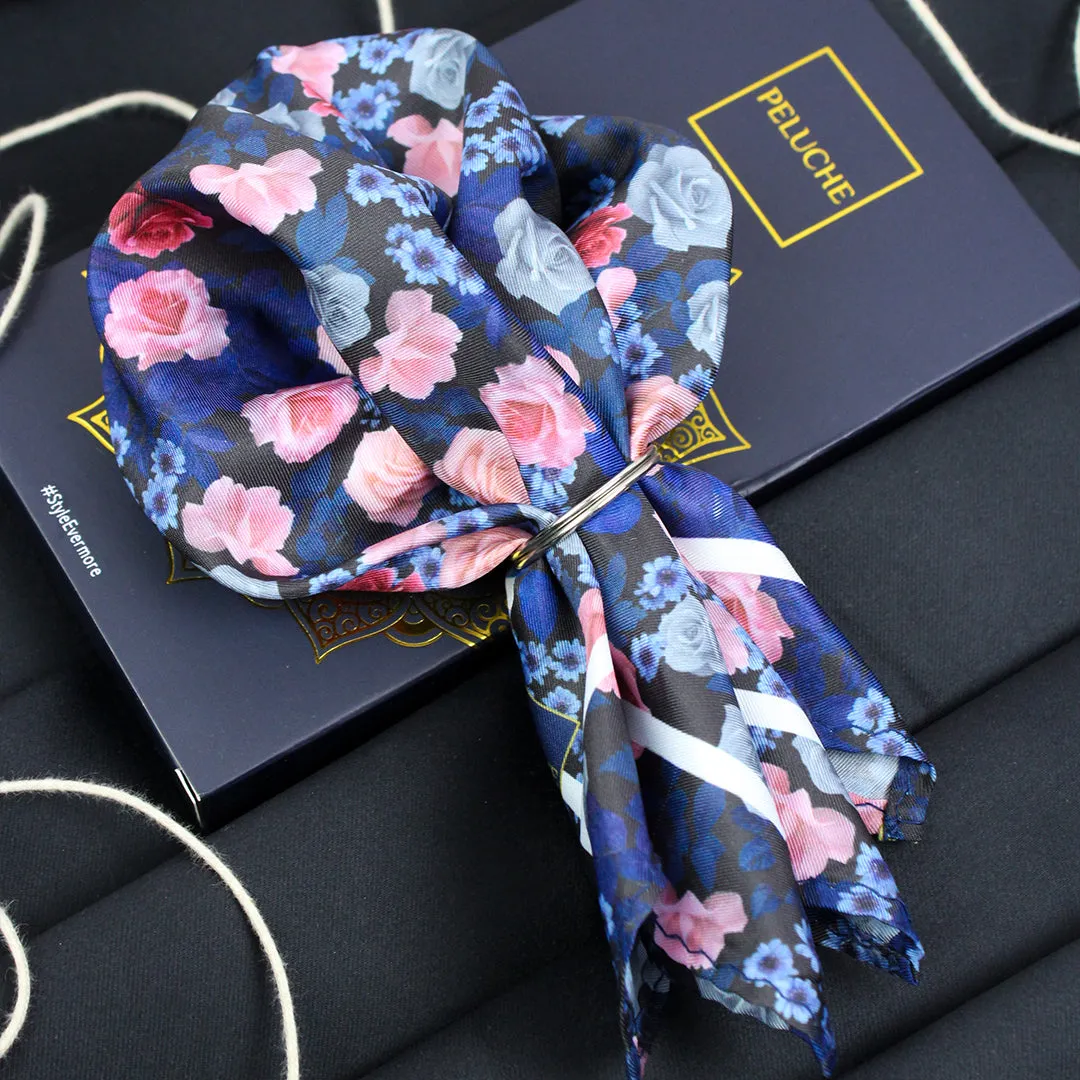 Peluche PolySilk Beautiful Floral Pocket Square For Men