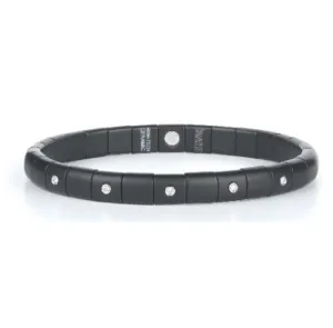 Pura Matte Black Ceramic 5 Diamond Bracelet