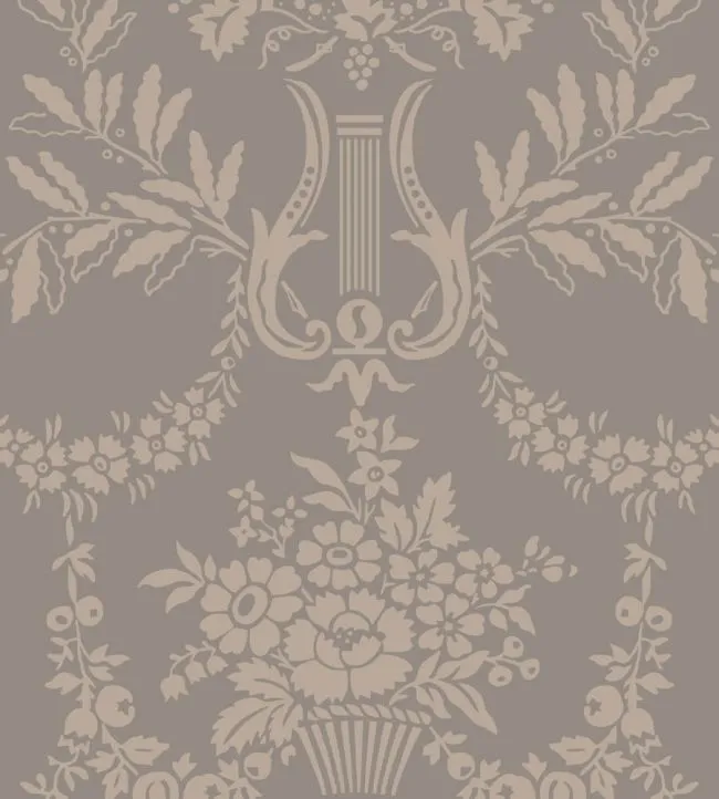 Purnon Wallpaper by Farrow & Ball Charleston Gray / Jitney