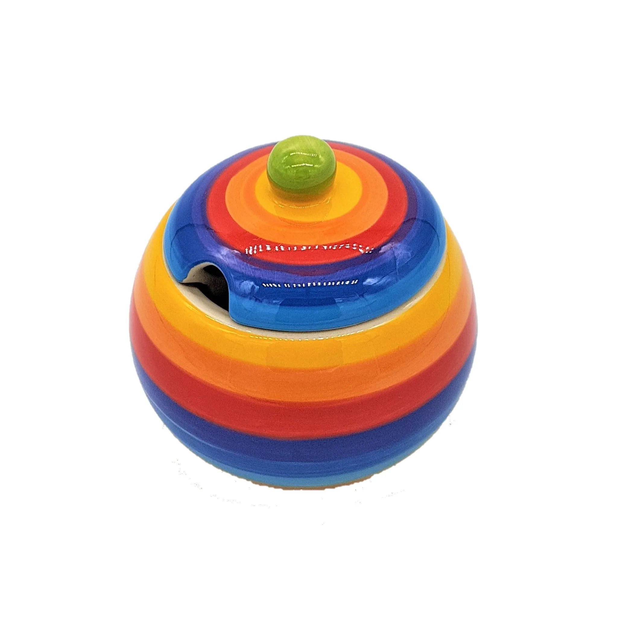 Rainbow Sugar Bowl with Lid