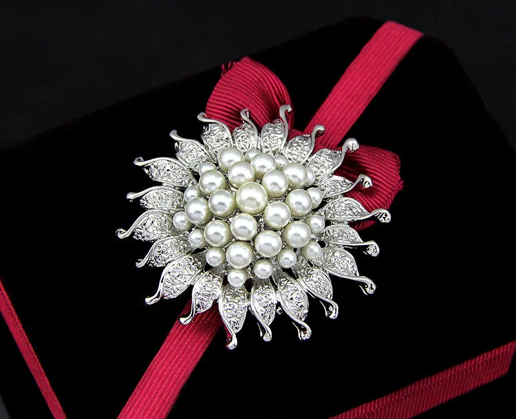 SB222 - Fashion pearl Saree Brooch