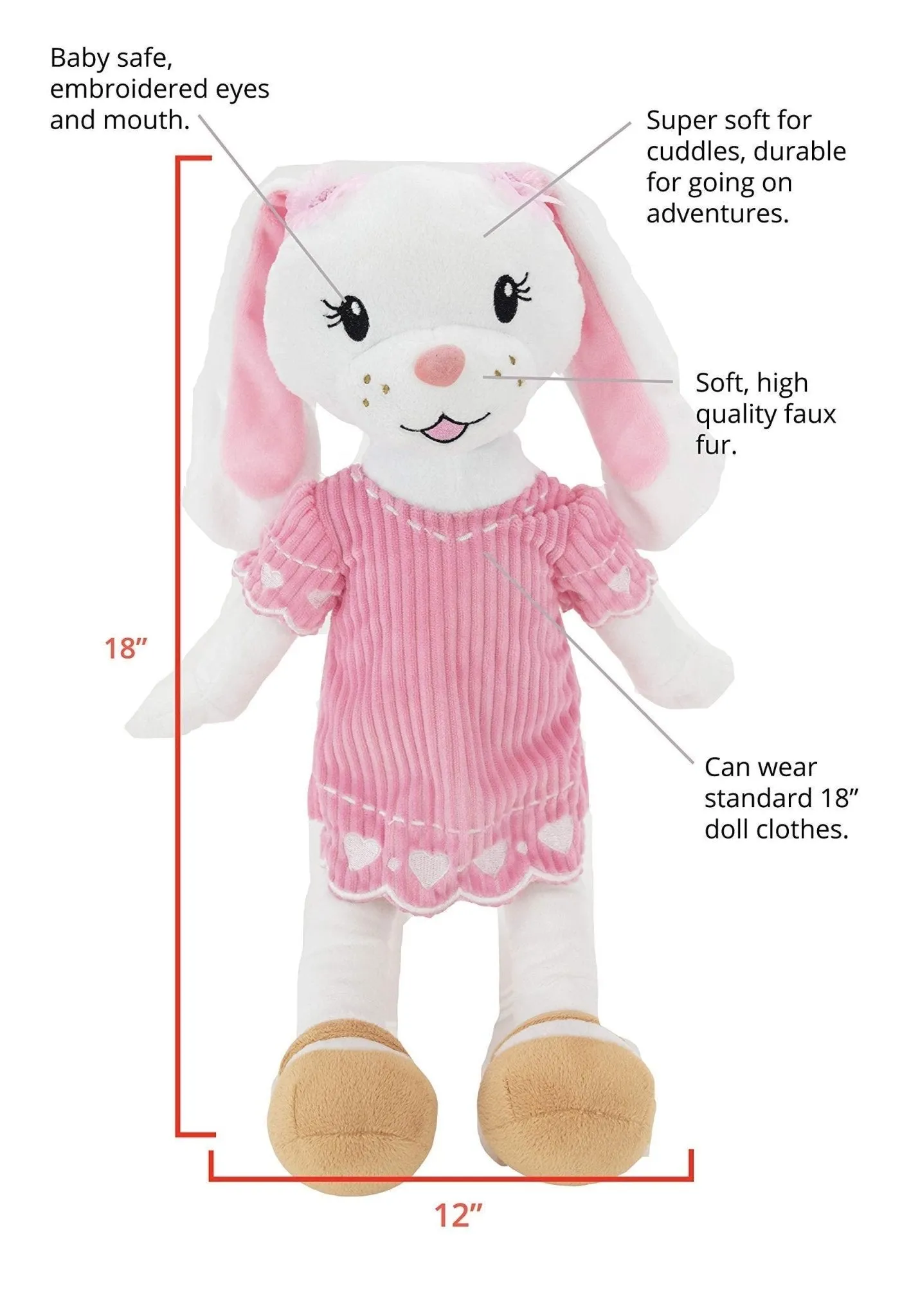 Sharewood Forest Friends 18 Inch Rag Doll Brie the Bunny