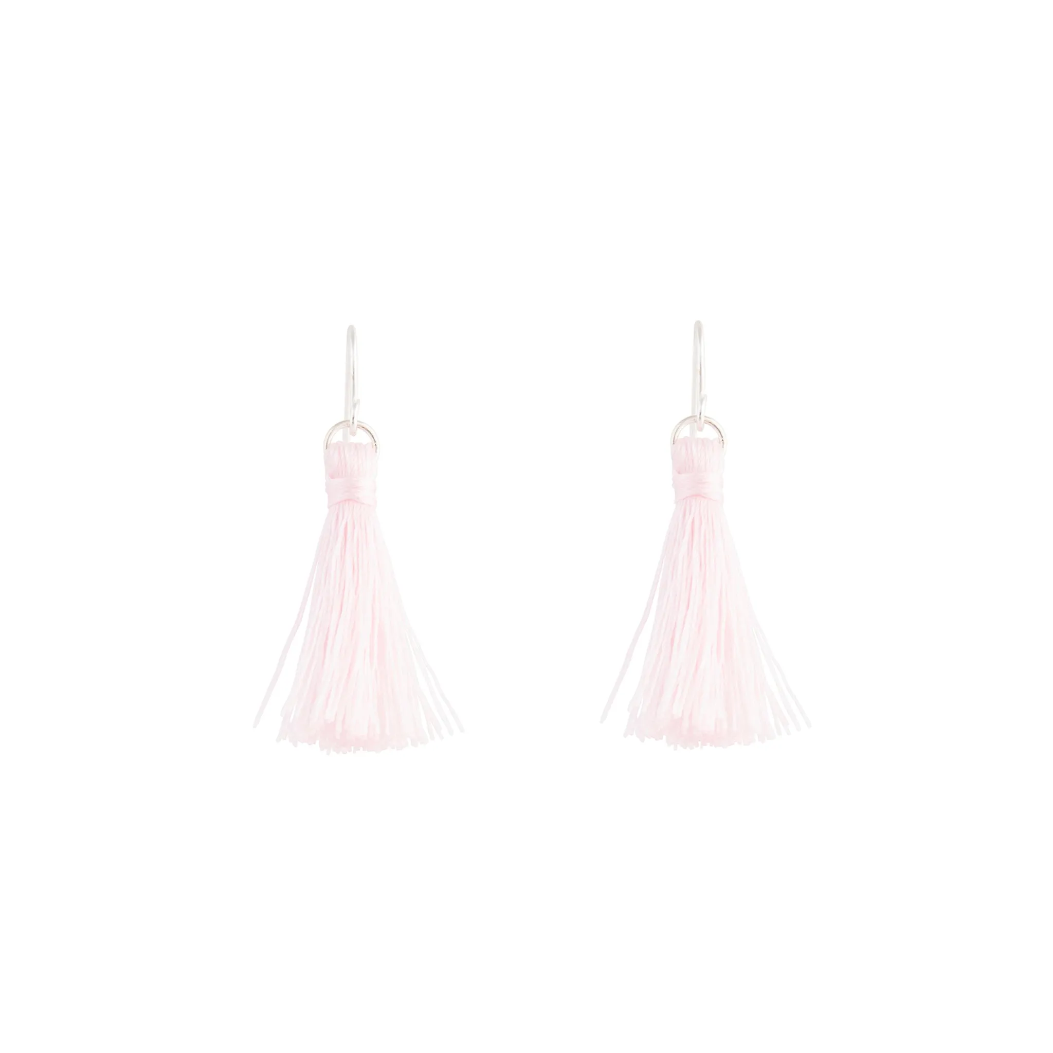 Silver Mini Pink Tassel