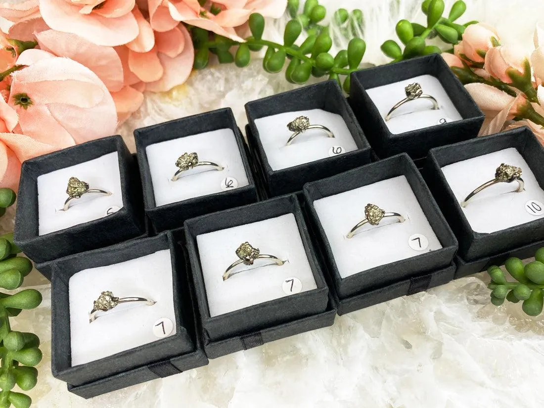 Silver Pyrite Rings