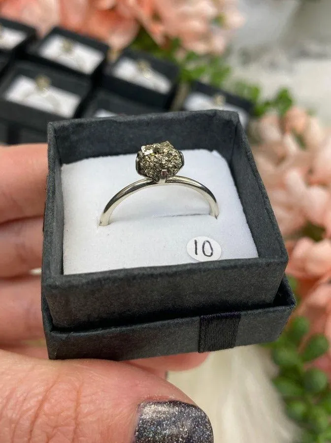 Silver Pyrite Rings