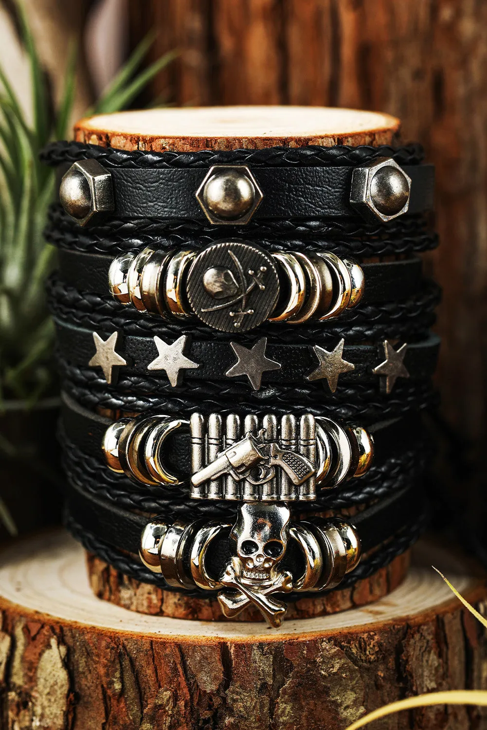 Skull and Pirate Bracelet Set