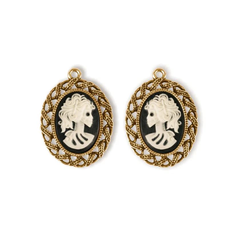 Skull Cameo Charms (pk. of 2)