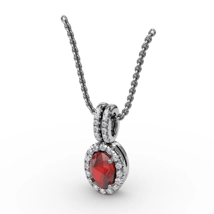 Sophisticated Ruby and Diamond Pendant