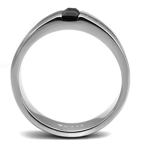 Stainless Steel Crystal Rings for Men