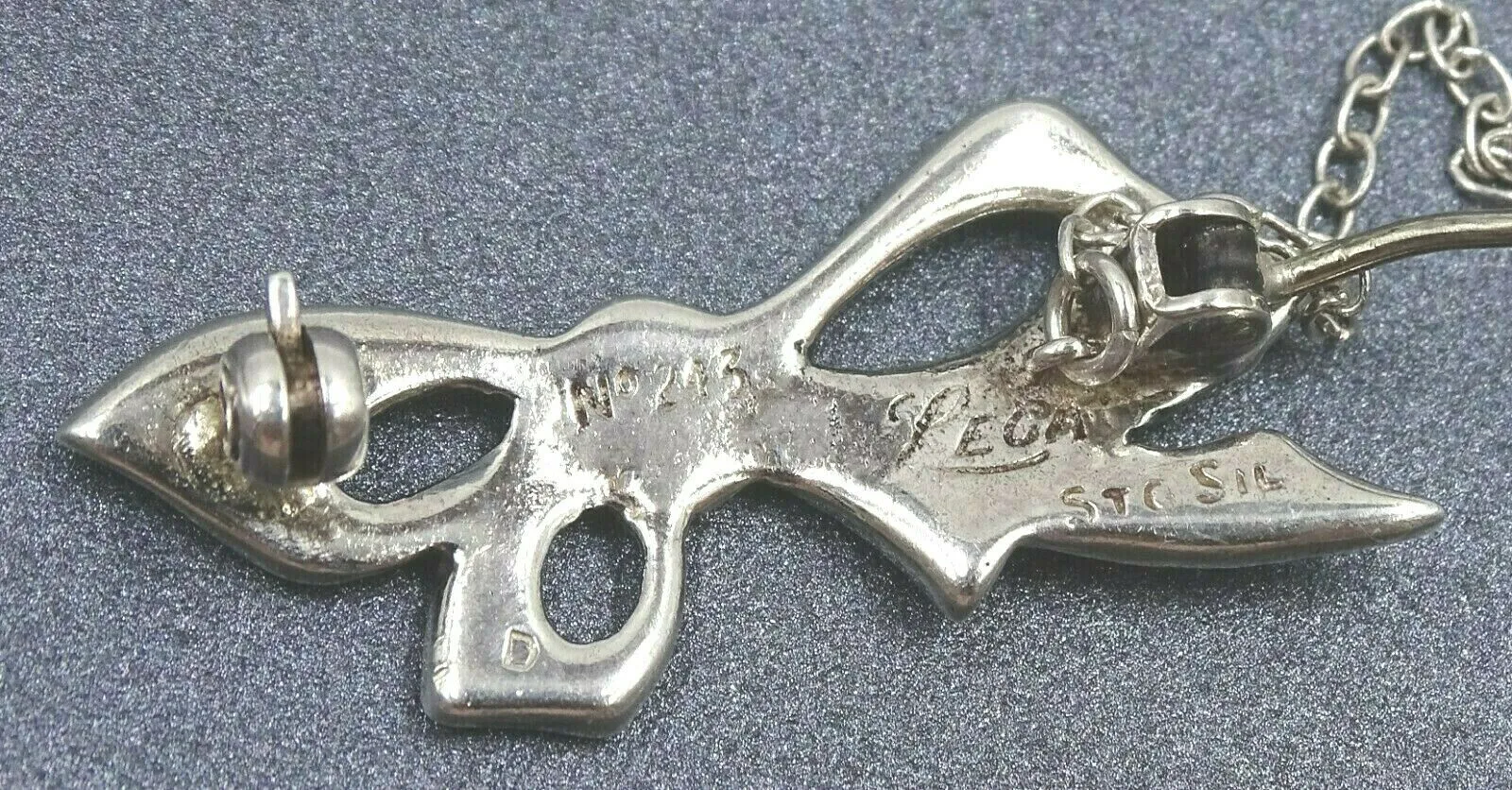 Sterling Silver & Marcasite Bow Brooch