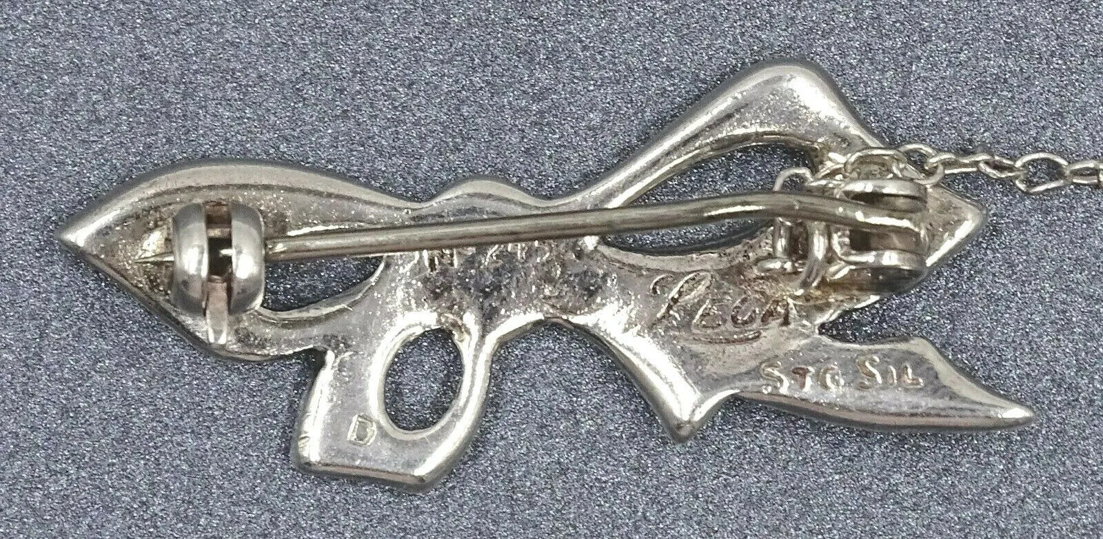 Sterling Silver & Marcasite Bow Brooch