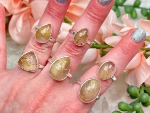 Sterling Silver Rutile Quartz Rings