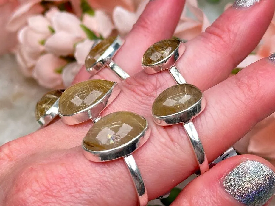 Sterling Silver Rutile Quartz Rings