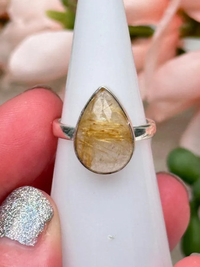 Sterling Silver Rutile Quartz Rings