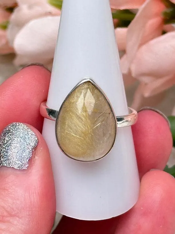 Sterling Silver Rutile Quartz Rings