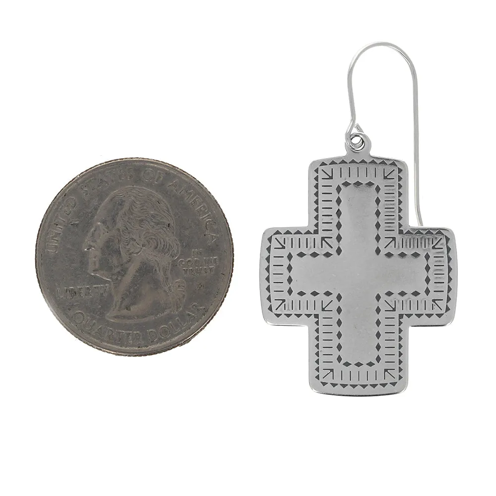 Sterling Silver Southwest Cross Earrings or Necklace Set