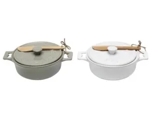 Stoneware Brie Baker w/Spreader