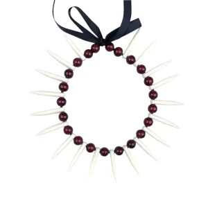 TEEK - Samoan Maroon Brown Ula Nifo Ula Lei Wear Necklace