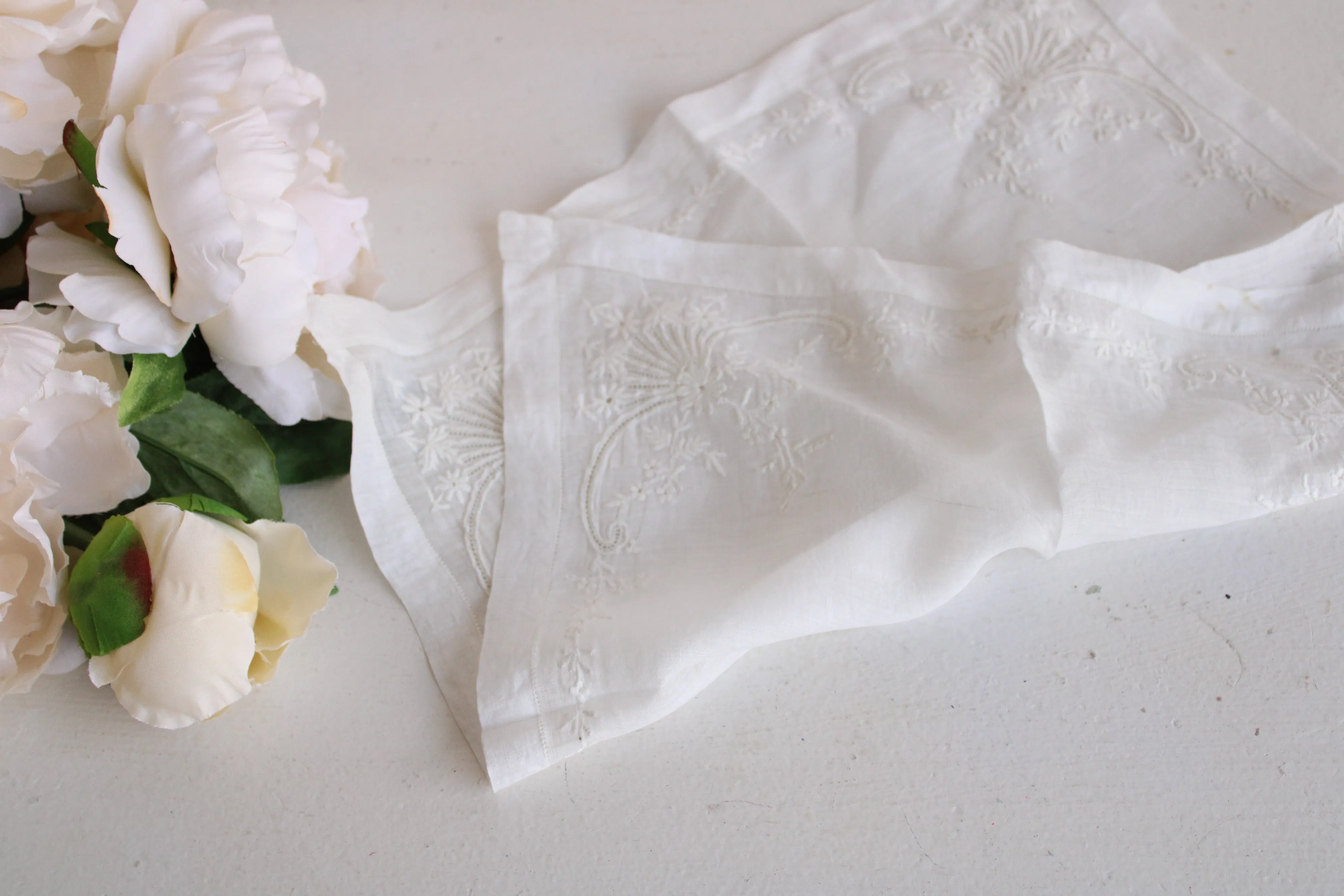 Vintage 19430s 1940s Handkerchief