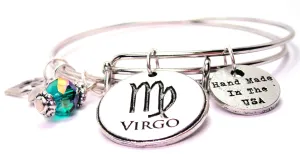 Virgo Circle Expandable Bangle Bracelet Set