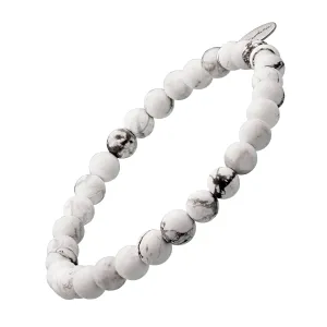 White Howlite Sterling Flex Bracelet