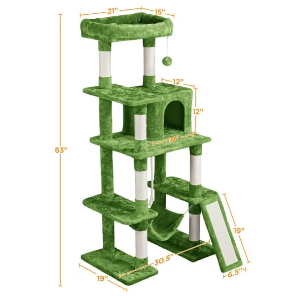 Yaheetech Cat Tree Cat Tower 63in