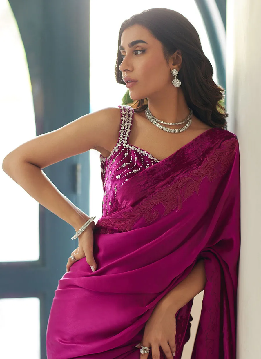 Zermine Magenta Saree