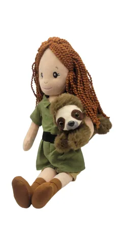 Zookeeper Doll with Sloth -Red Hair